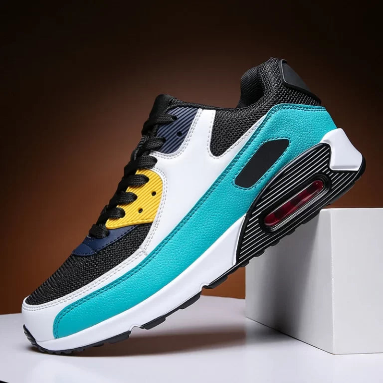 Męskie skórzane sneakersy na grubej podeszwie