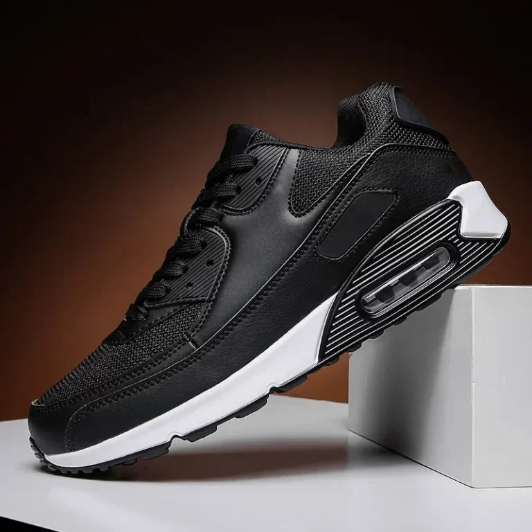 Męskie skórzane sneakersy na grubej podeszwie