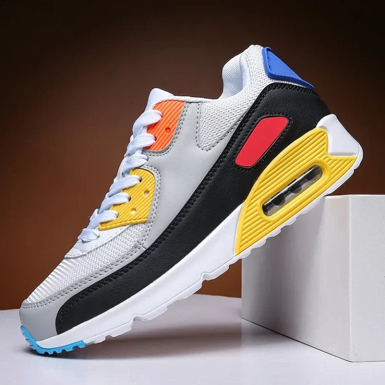 Męskie skórzane sneakersy na grubej podeszwie
