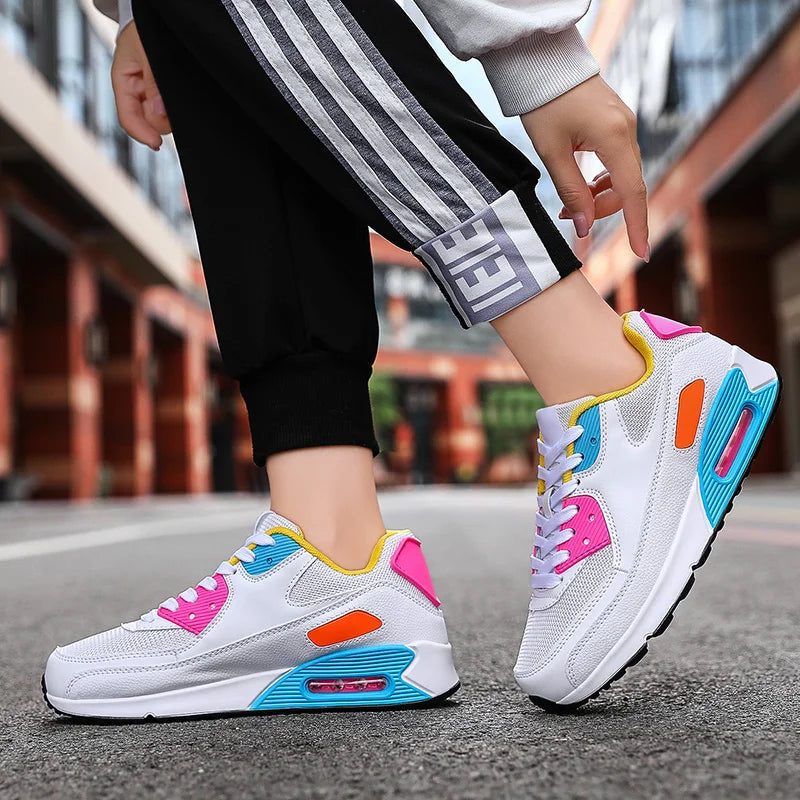 Męskie skórzane sneakersy na grubej podeszwie