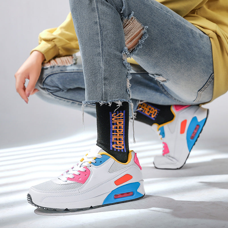 Męskie skórzane sneakersy na grubej podeszwie