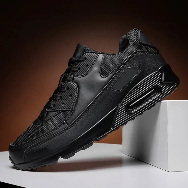 Męskie skórzane sneakersy na grubej podeszwie