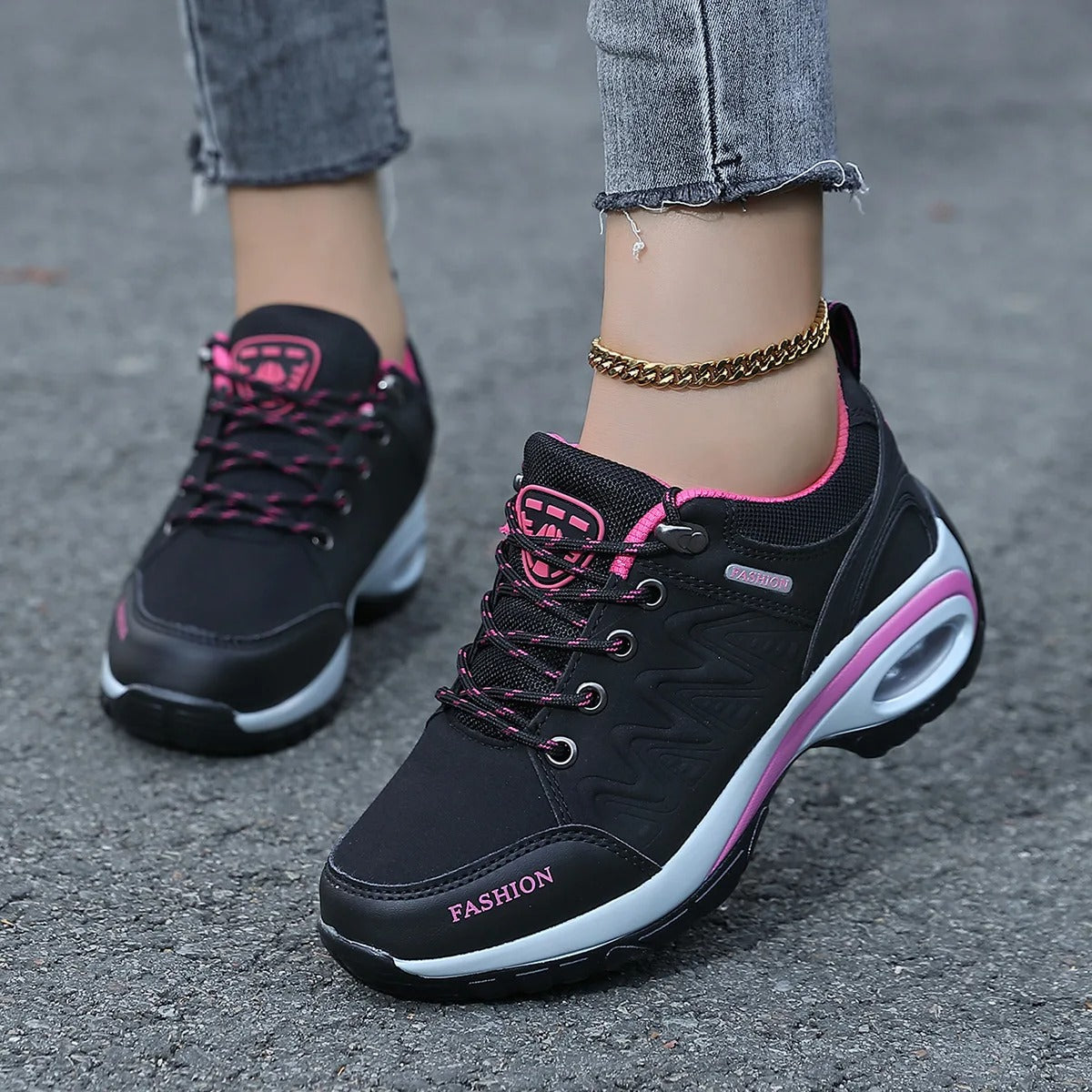Damskie wodoodporne buty trekkingowe, wygodne