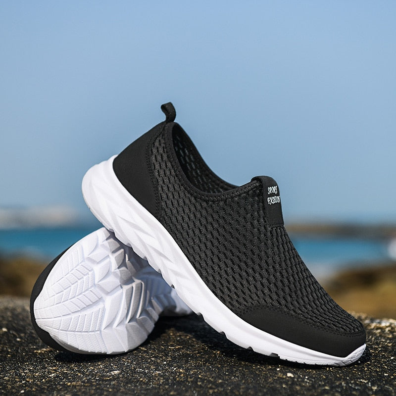 Męskie lekkie sneakersy wsuwane z siateczki