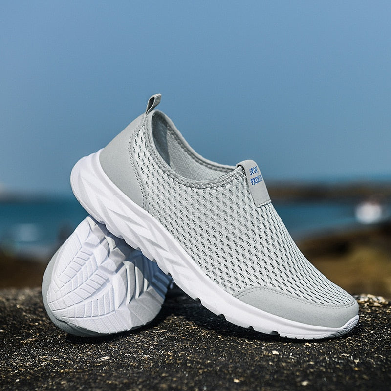 Męskie lekkie sneakersy wsuwane z siateczki