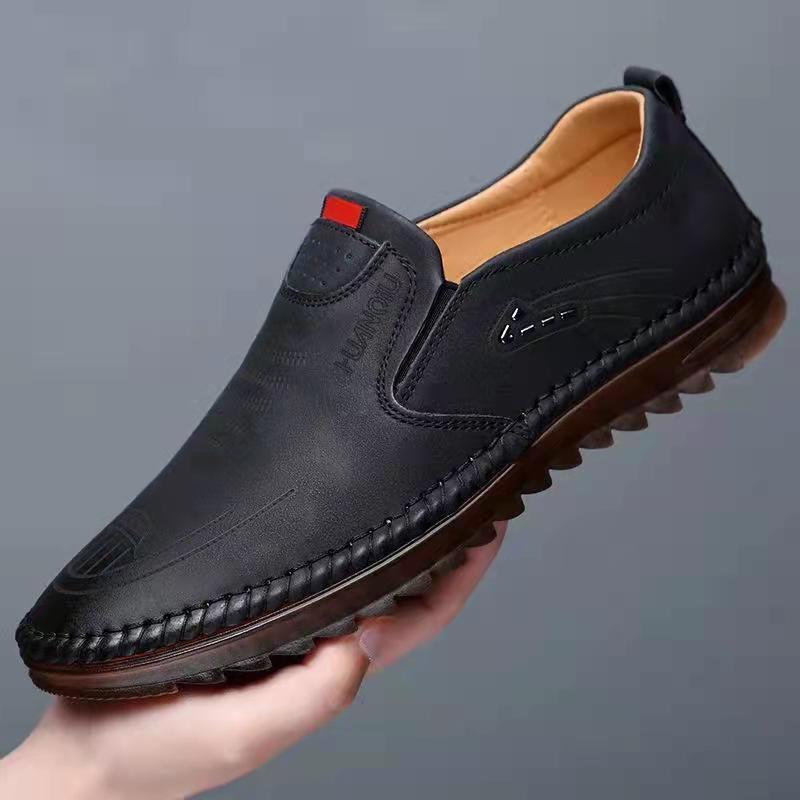 Męskie skórzane buty podróżne, antypoślizgowe
