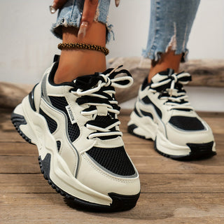 Damskie sneakersy na grubszej podeszwie