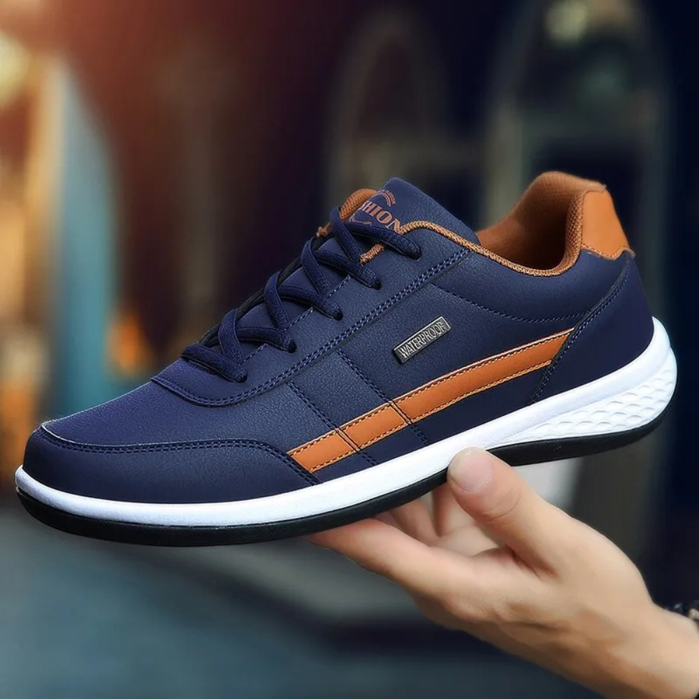 Męskie ortopedyczne skórzane sneakersy na co dzień