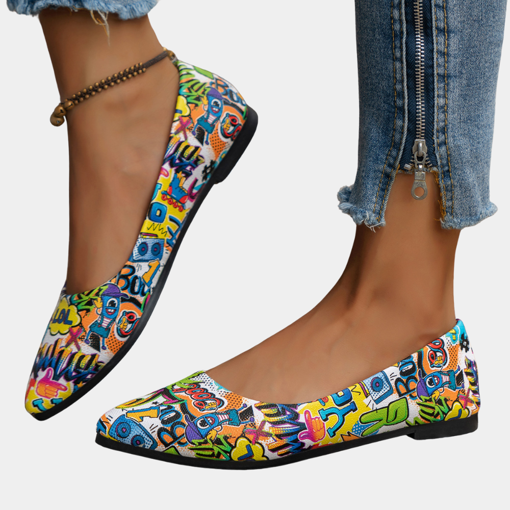 Damskie płaskie buty wsuwane na lato
