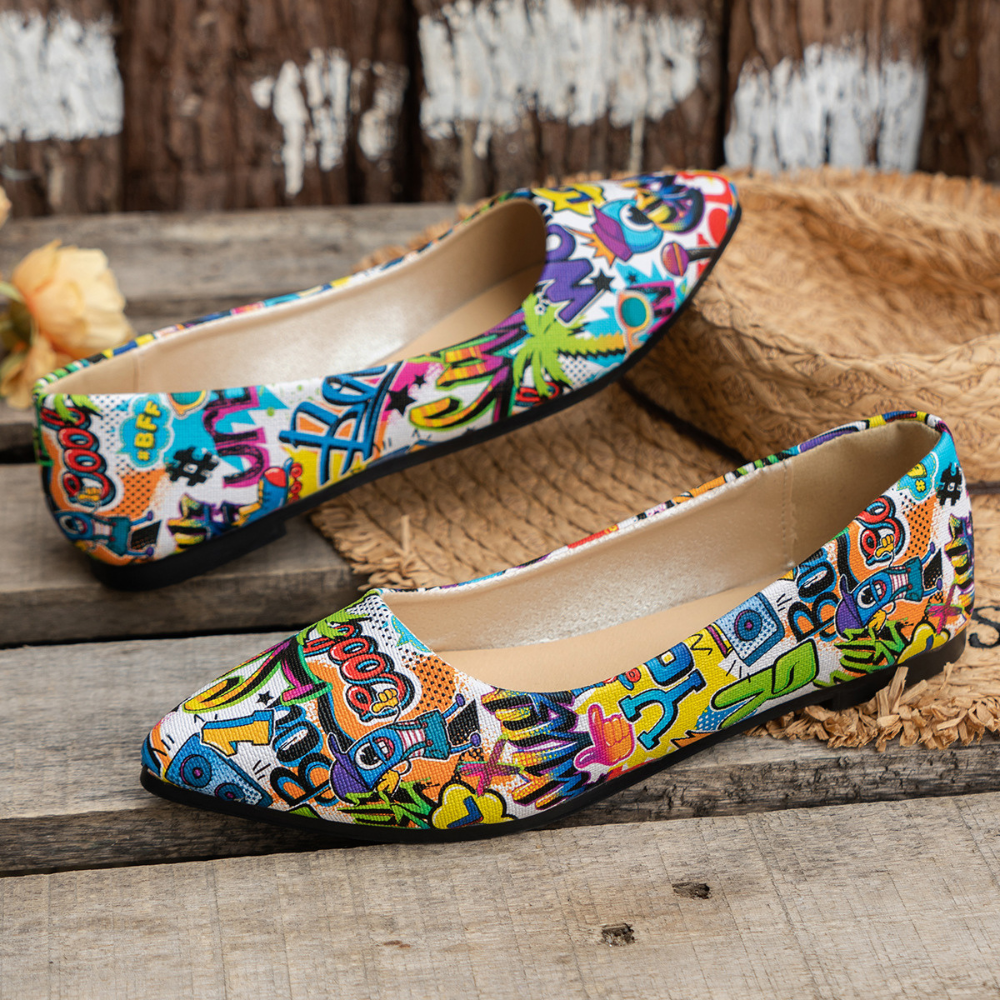 Damskie płaskie buty wsuwane na lato