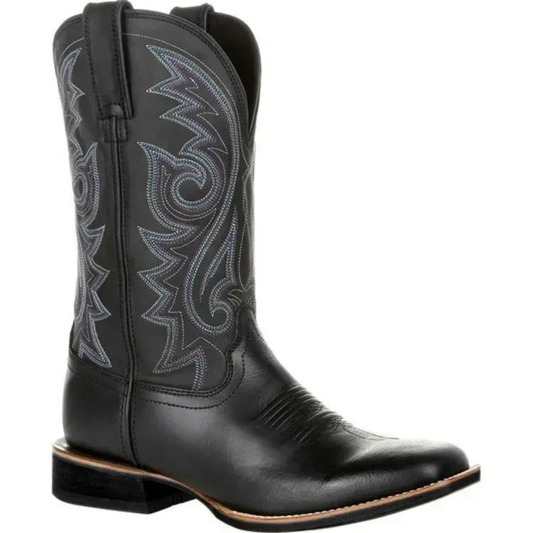 Męskie skórzane kowbojki w stylu western