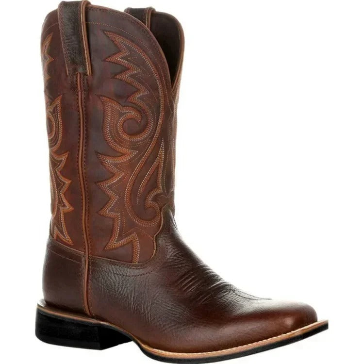 Męskie skórzane kowbojki w stylu western