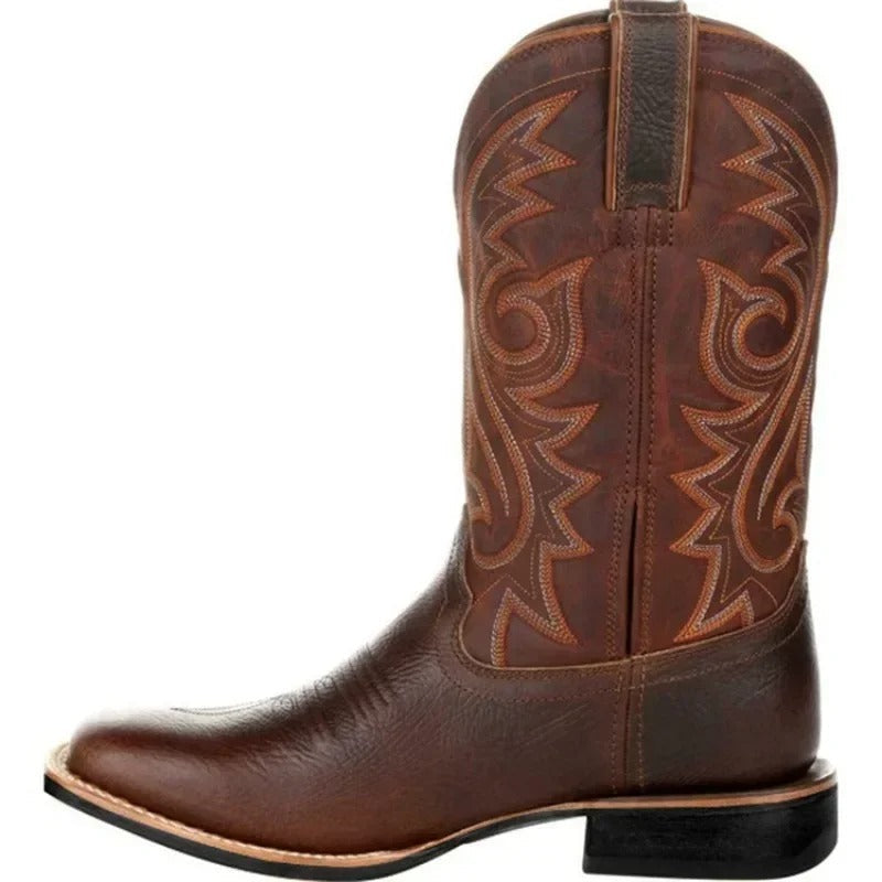 Męskie skórzane kowbojki w stylu western