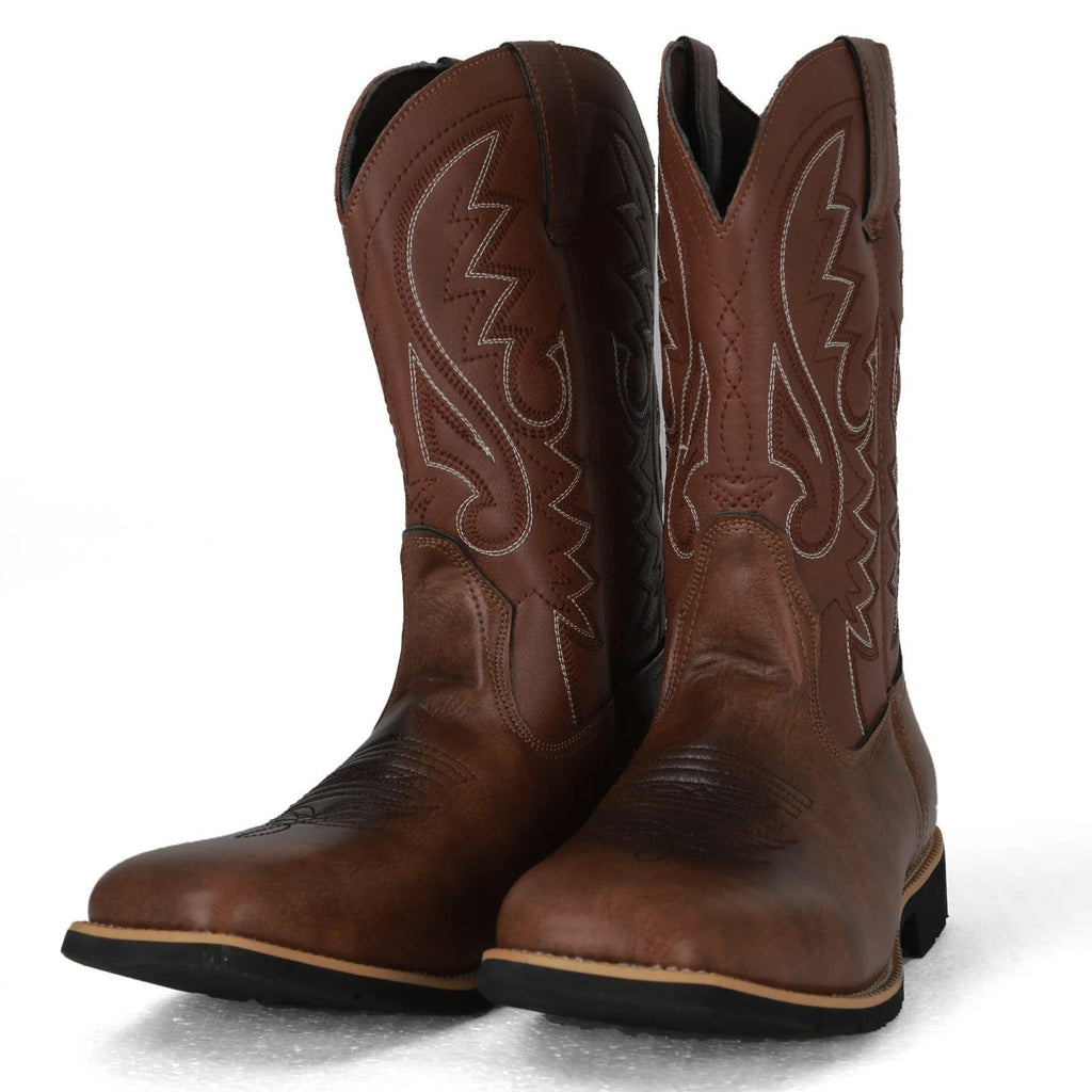 Męskie skórzane kowbojki w stylu western