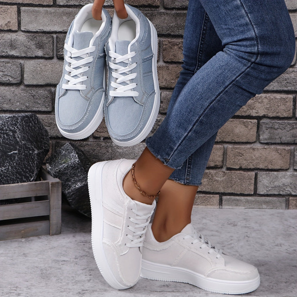 Damskie niskie sneakersy, oddychające na co dzień