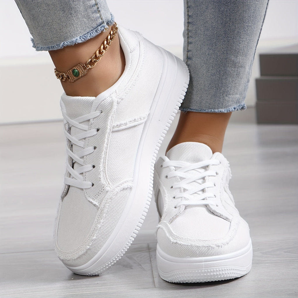Damskie niskie sneakersy, oddychające na co dzień