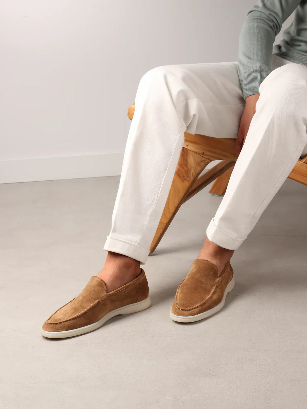 Męskie wsuwane buty w stylu zamszu