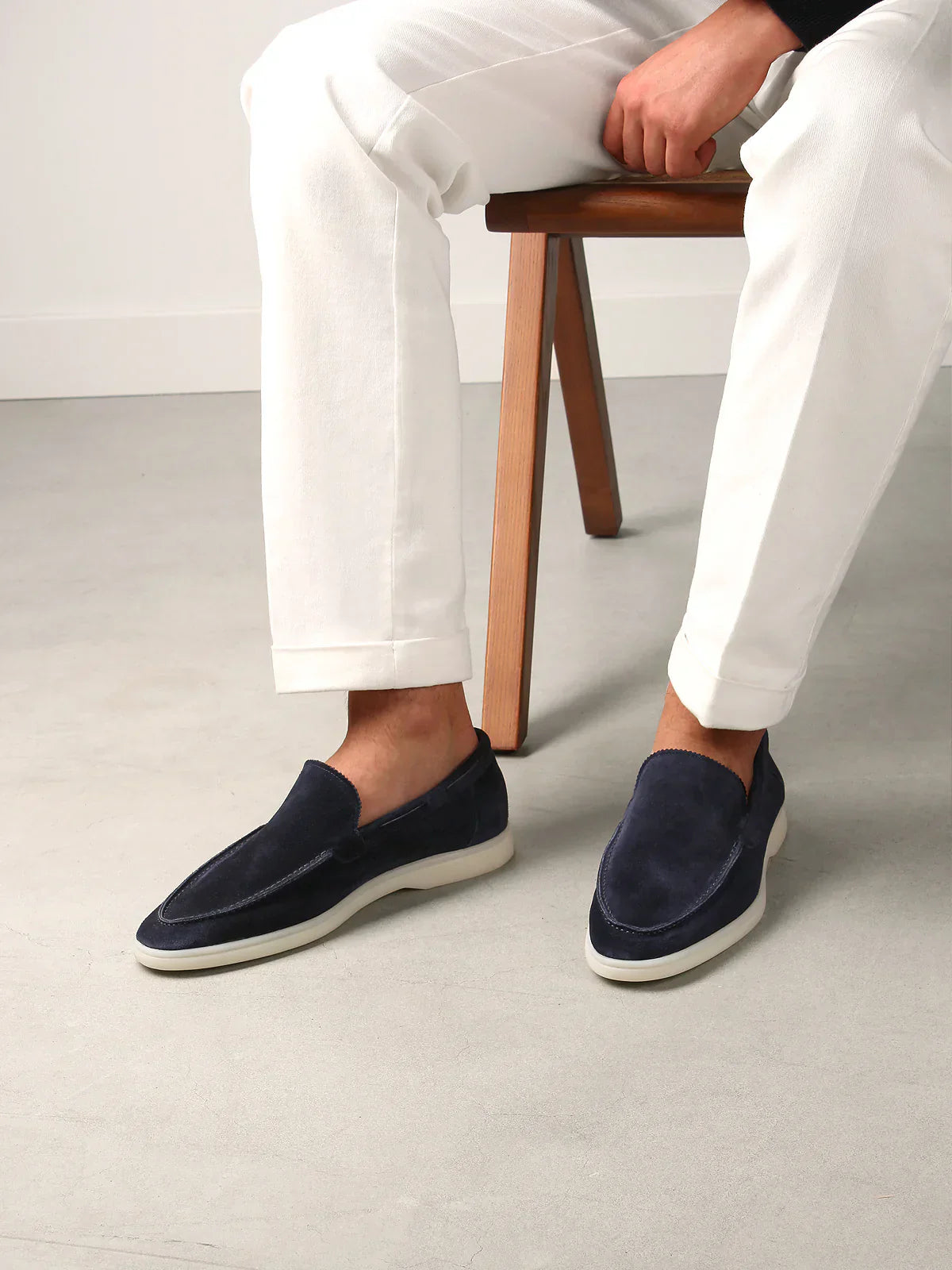 Męskie wsuwane buty w stylu zamszu
