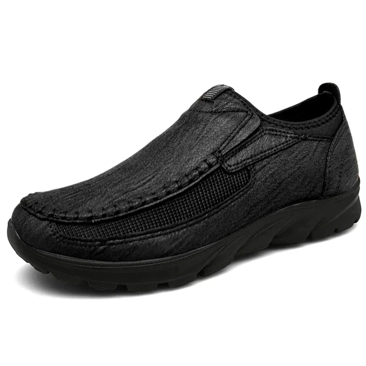 Męskie skórzane ortopedyczne buty z szerokim noskiem
