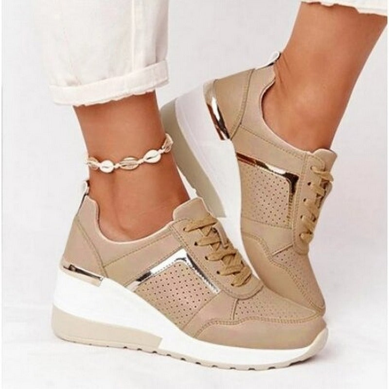 Damskie modne sneakersy, wygodne na spacery