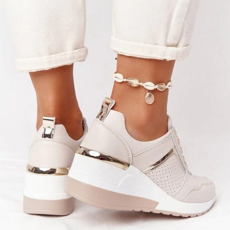 Damskie modne sneakersy, wygodne na spacery
