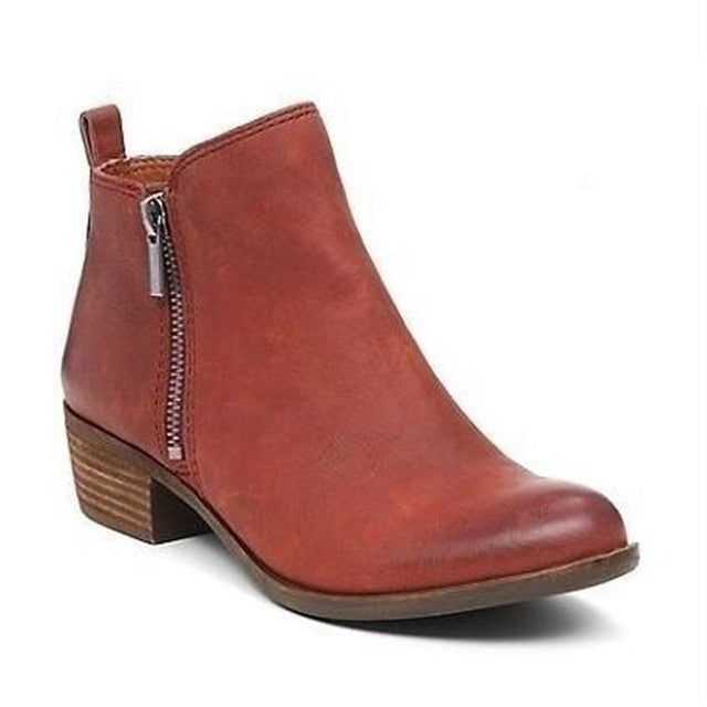 Damskie eleganckie botki na obcasie w stylu retro
