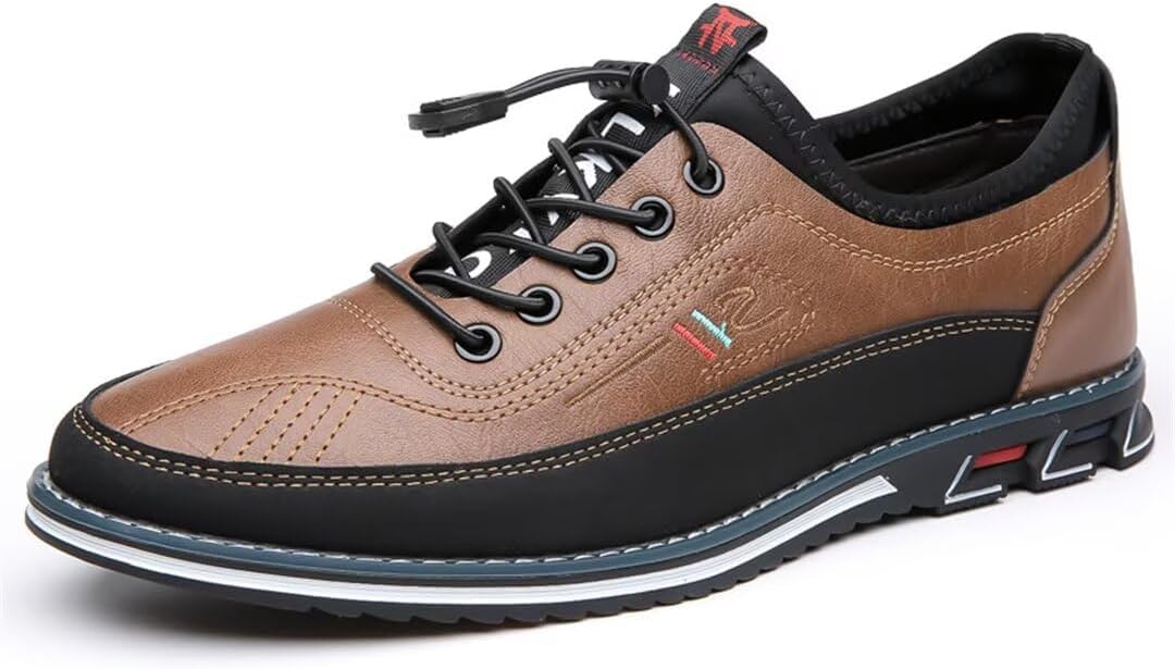 Męskie klasyczne skórzane buty, oddychające