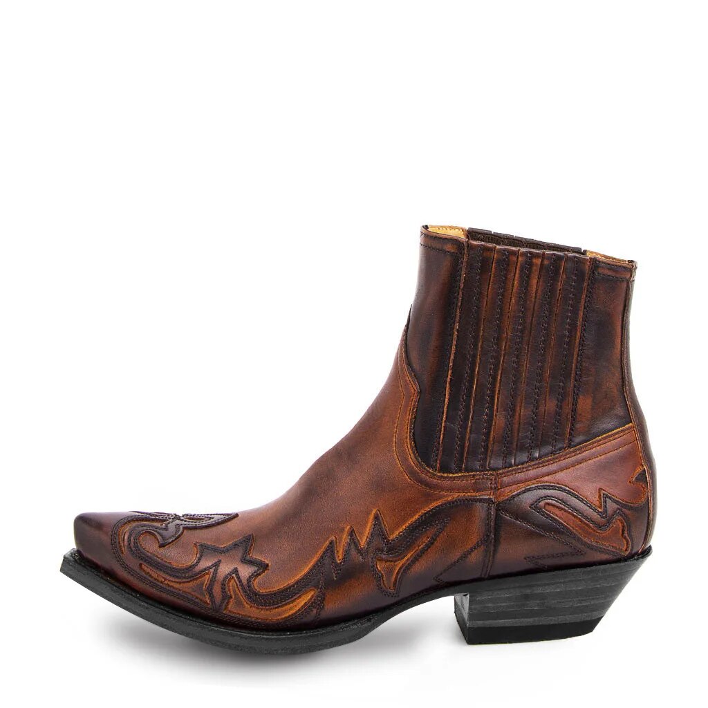 Męskie kowbojki w stylu western z haftem
