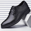 Męskie skórzane buty na sznurówki, eleganckie