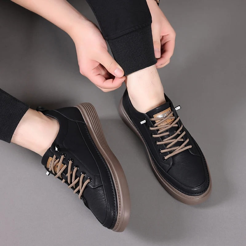 Męskie skórzane buty, eleganckie i wygodne