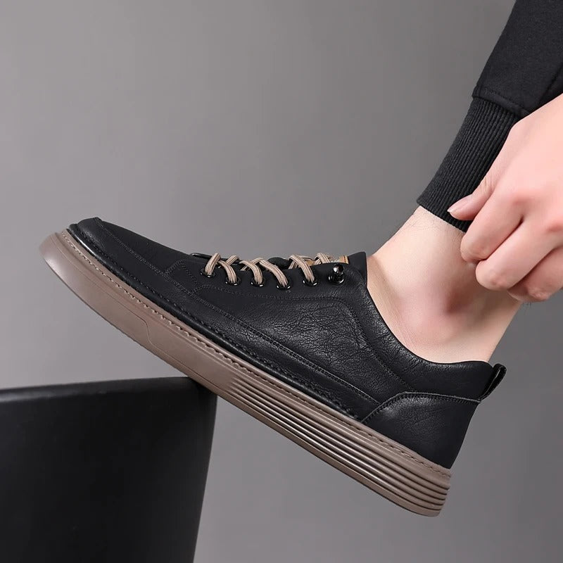 Męskie skórzane buty, eleganckie i wygodne