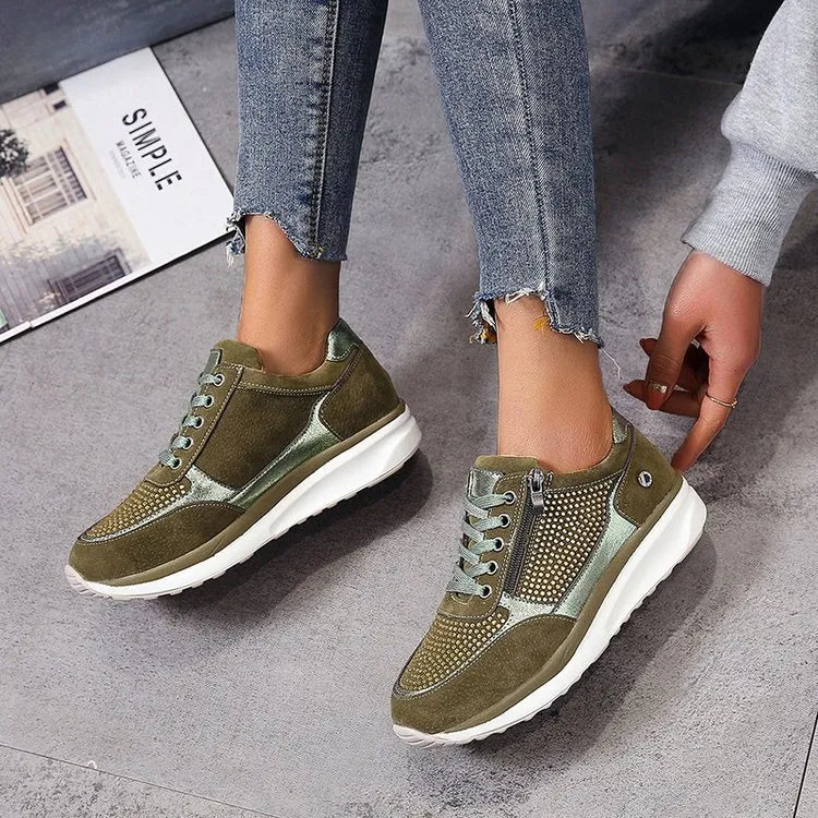 Damskie ergonomiczne oddychające sneakersy na co dzień