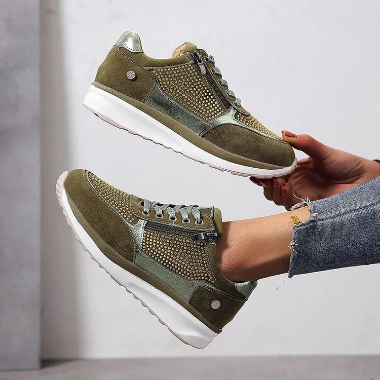 Damskie ergonomiczne oddychające sneakersy na co dzień