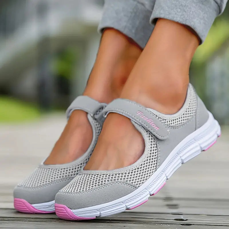 Damskie dziane sneakersy na rzepy