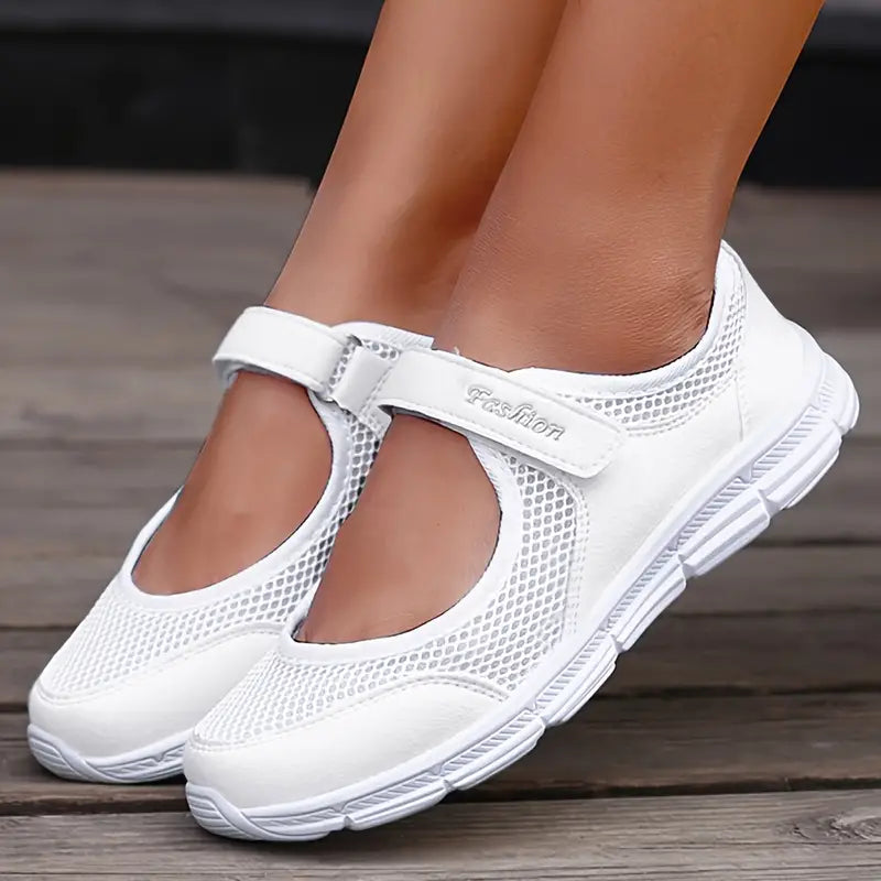 Damskie dziane sneakersy na rzepy