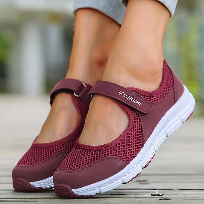 Damskie dziane sneakersy na rzepy