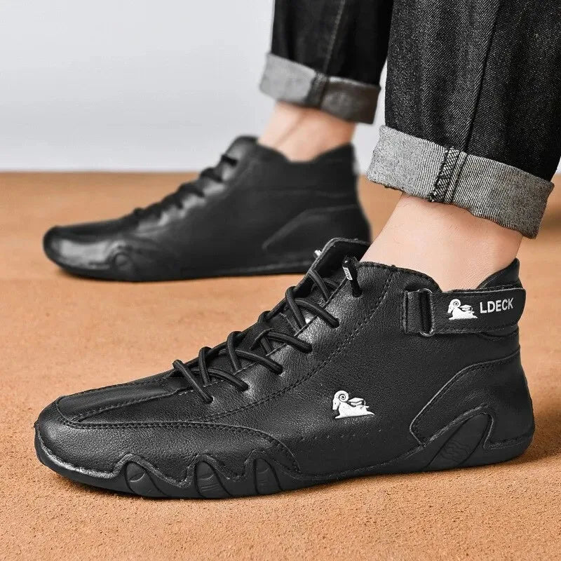 Męskie wodoodporne buty z elastyczną wstawką