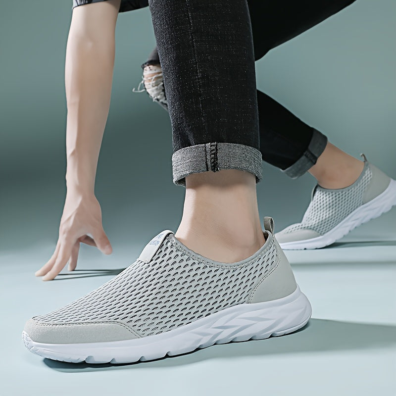 Męskie wsuwane sneakersy z oddychającej siateczki