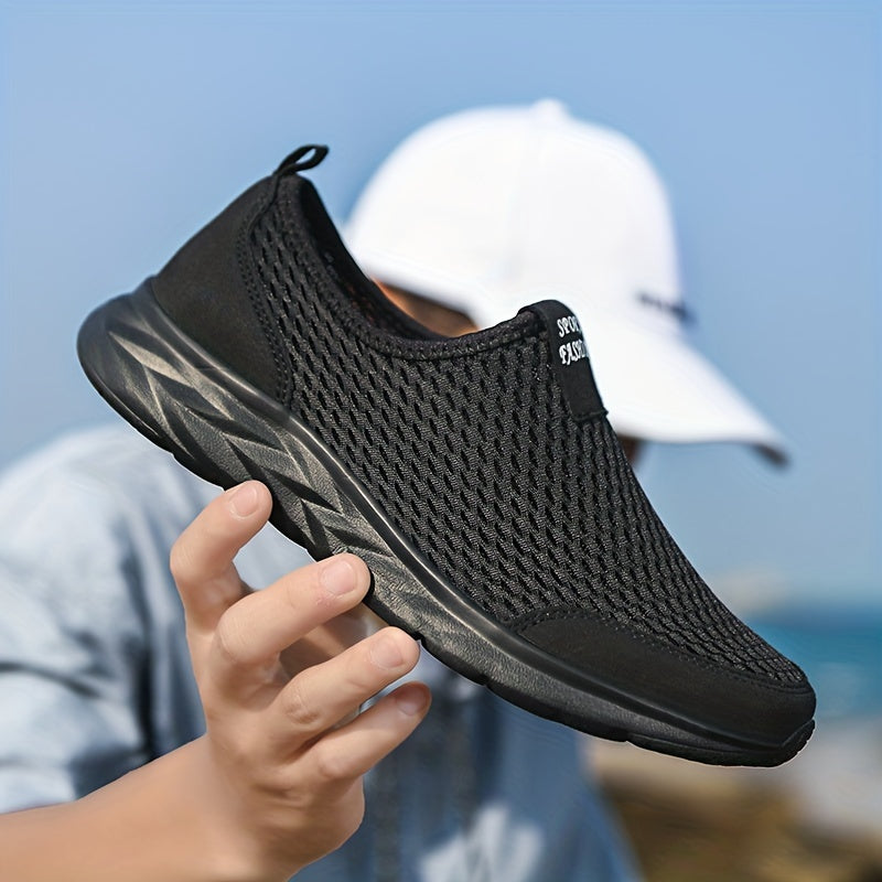 Męskie wsuwane sneakersy z oddychającej siateczki