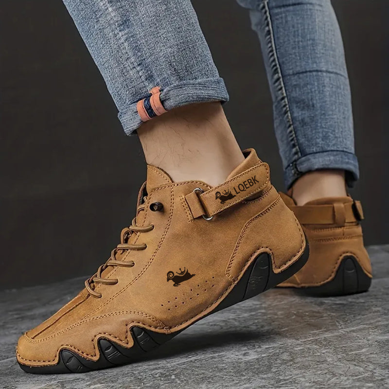 Męskie skórzane ortopedyczne buty trekkingowe