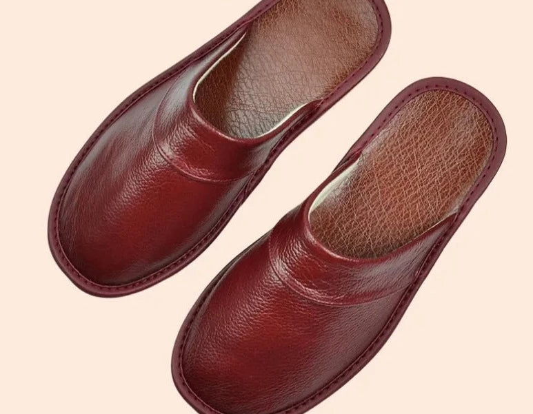 Męskie skórzane kapcie, trwałe i eleganckie