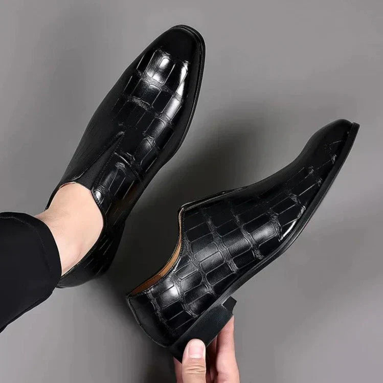 Męskie skórzane buty biznesowe, eleganckie