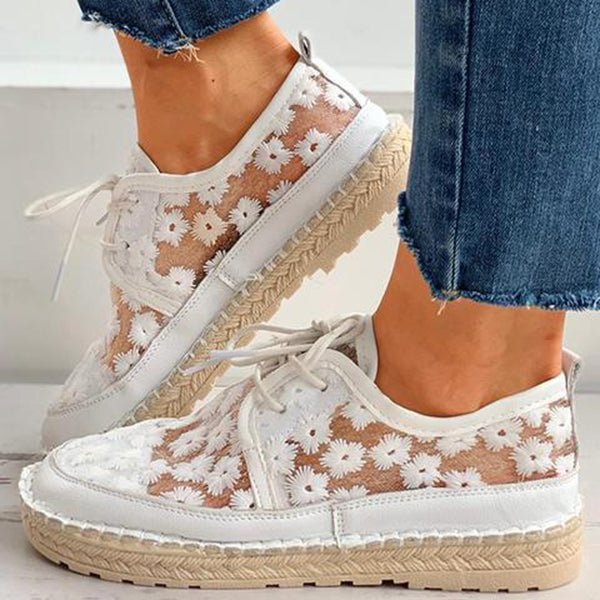 Damskie ortopedyczne sneakersy z haftem