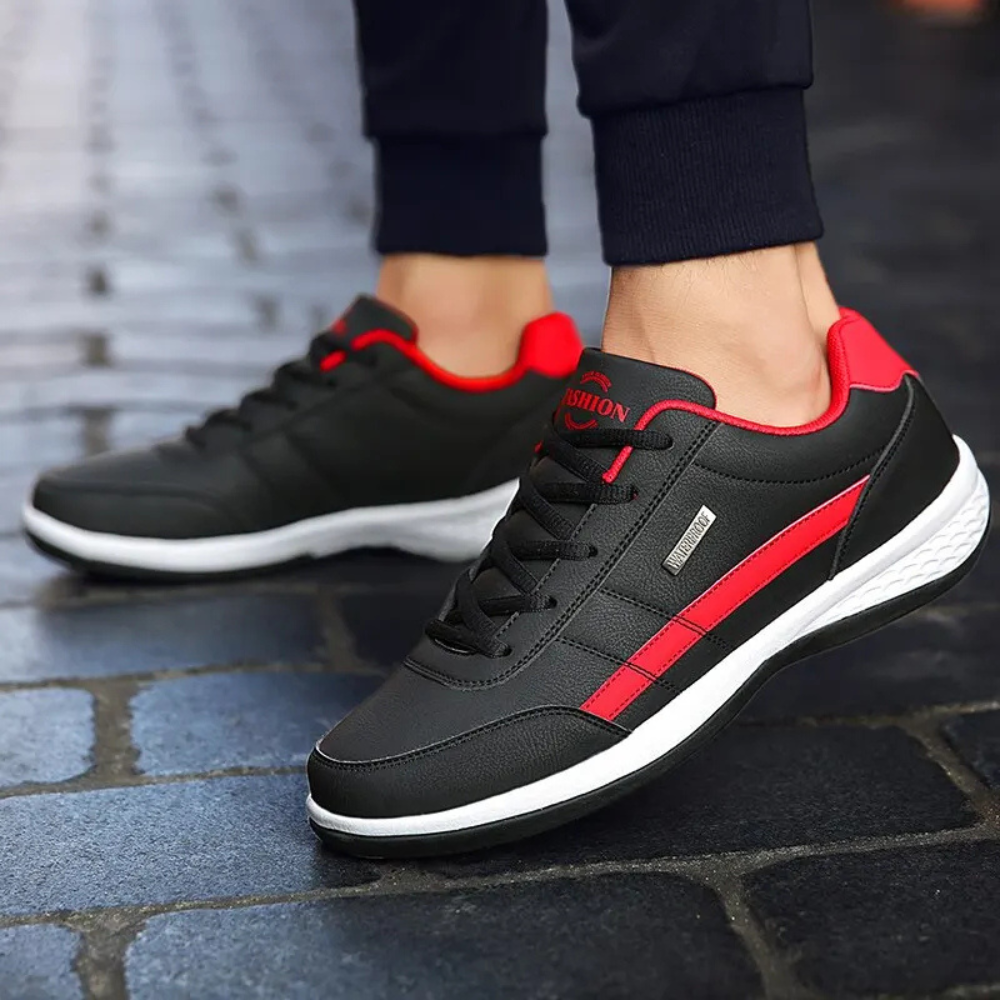Męskie skórzane sneakersy z ortopedycznym wsparciem