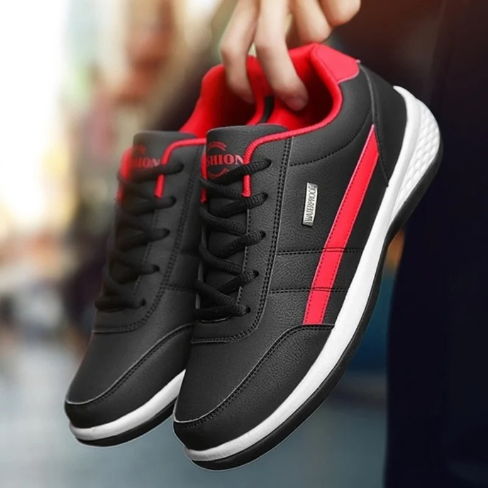 Męskie skórzane sneakersy z ortopedycznym wsparciem