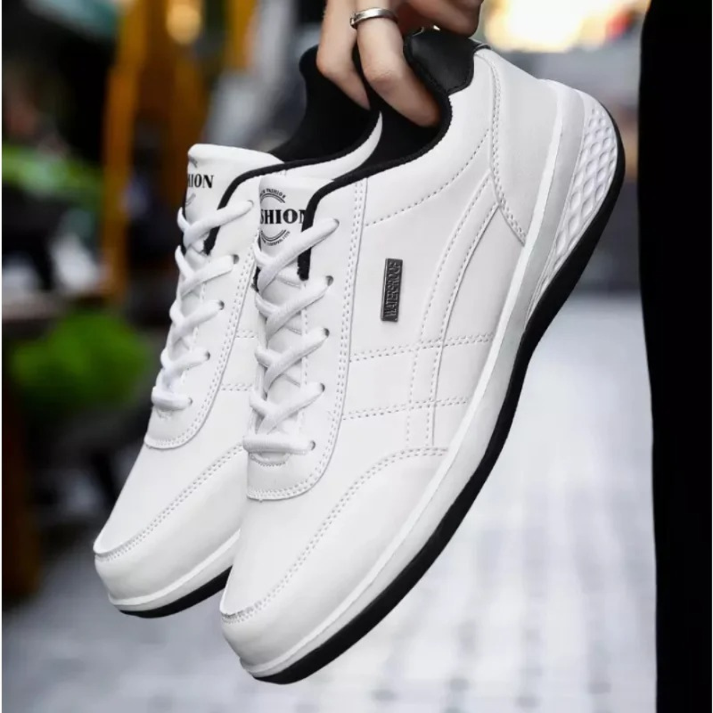 Męskie skórzane sneakersy z ortopedycznym wsparciem