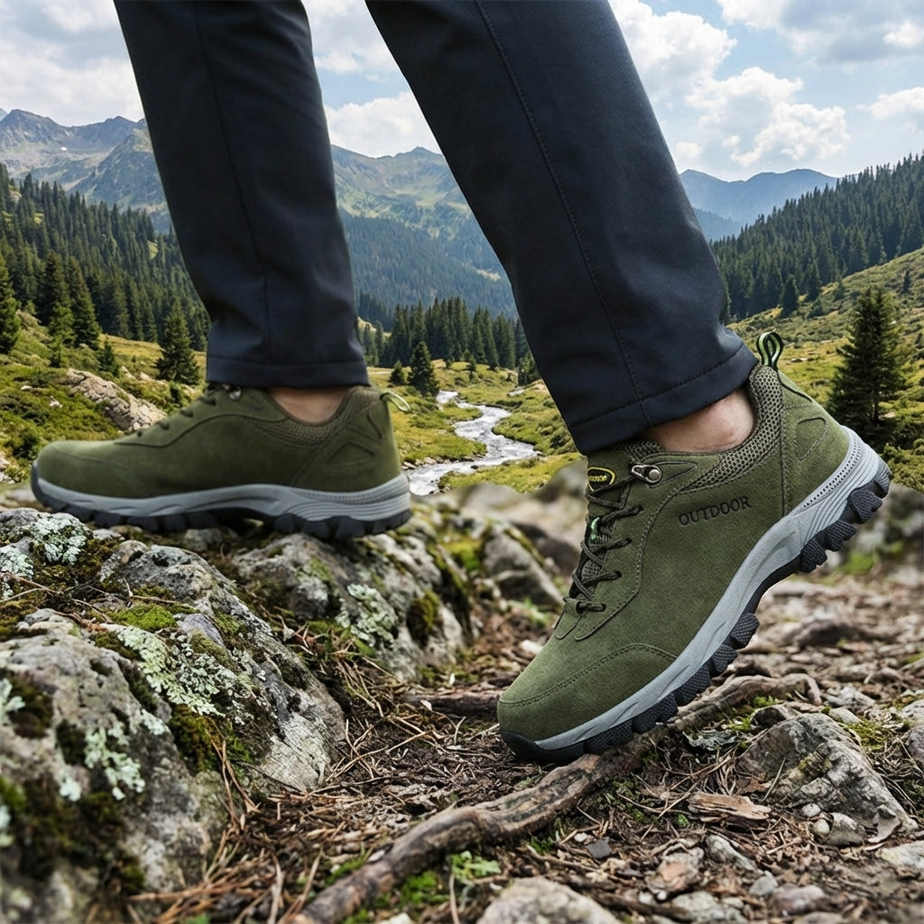 Męskie ortopedyczne buty trekkingowe, wspierające