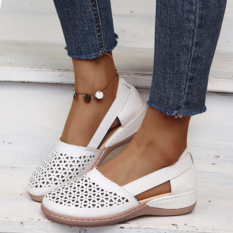 Damskie ortopedyczne sandały na solidnym obcasie
