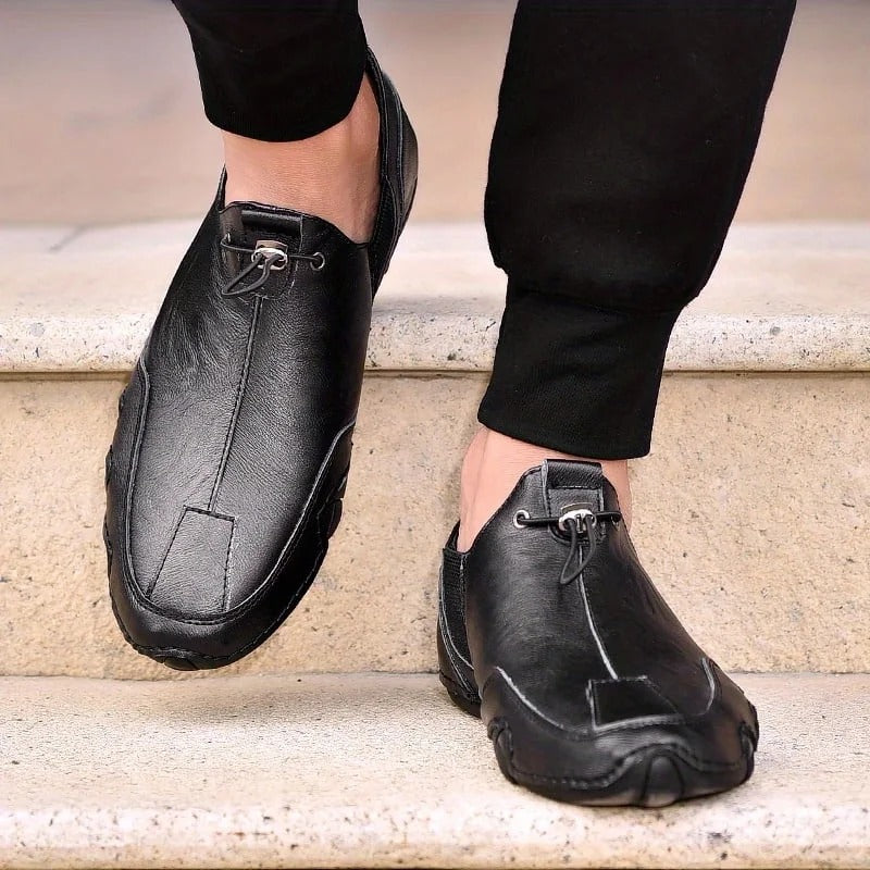 Męskie skórzane ortopedyczne mokasyny, eleganckie