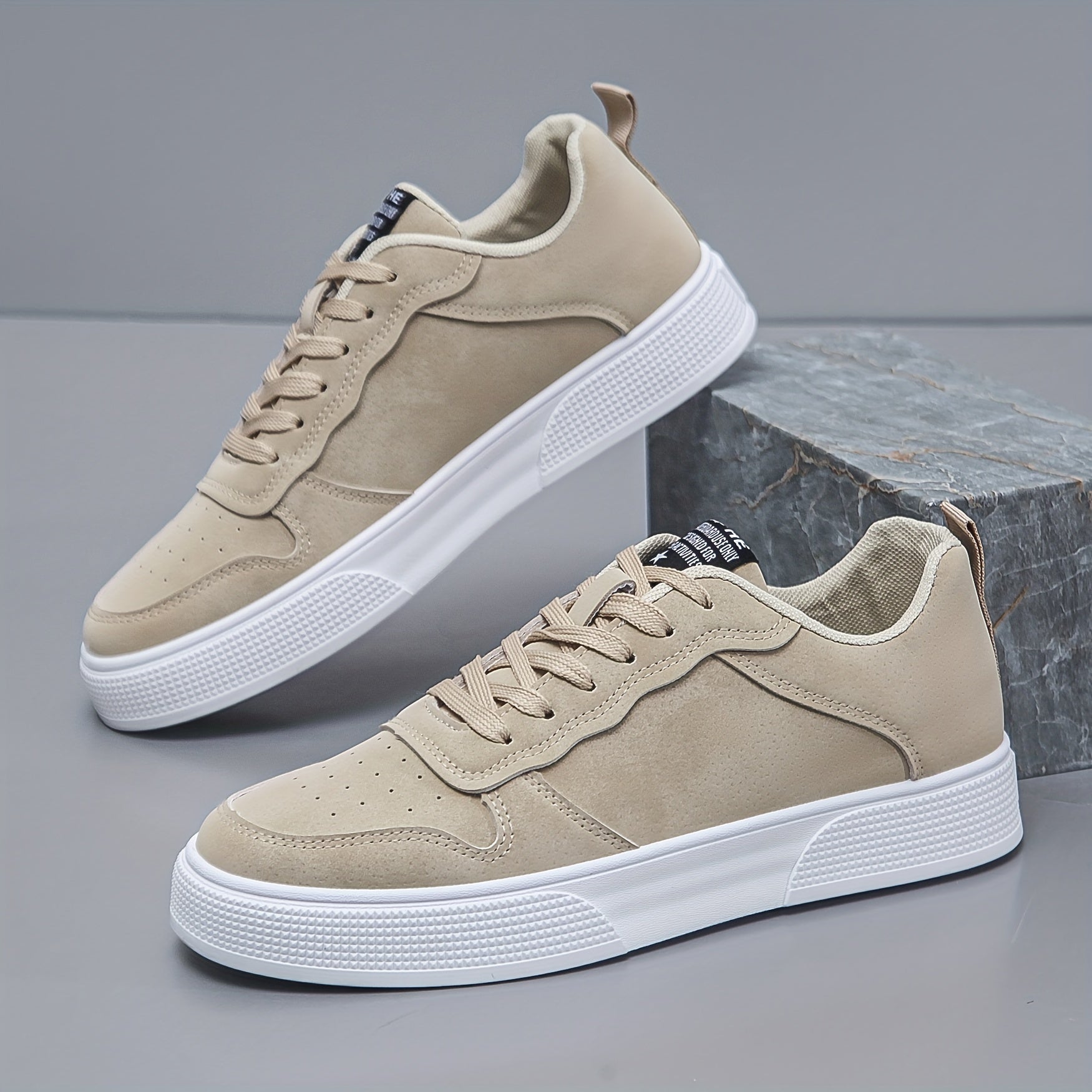Męskie niskie sneakersy w jednolitym kolorze